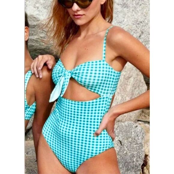 New. WET brand gingham swimsuit. Small. Retails $168 - Picture 2 of 11